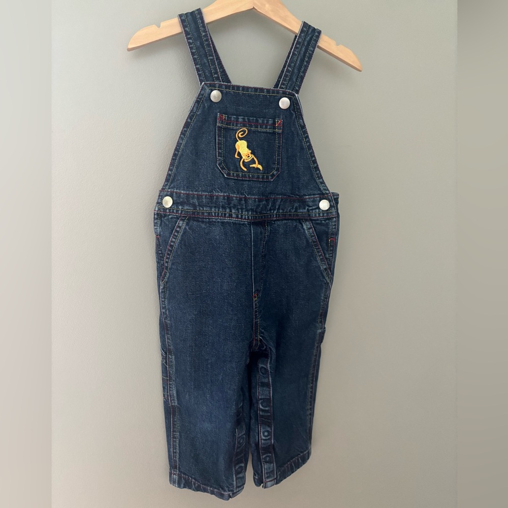 Hanna Andersson 80 (18-24 mos) Embroidered Denim Overalls